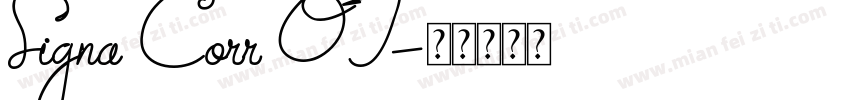 Signa Corr OT字体转换